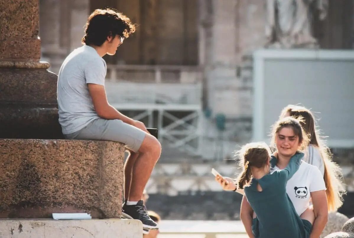 People enjoying St Peter's Square